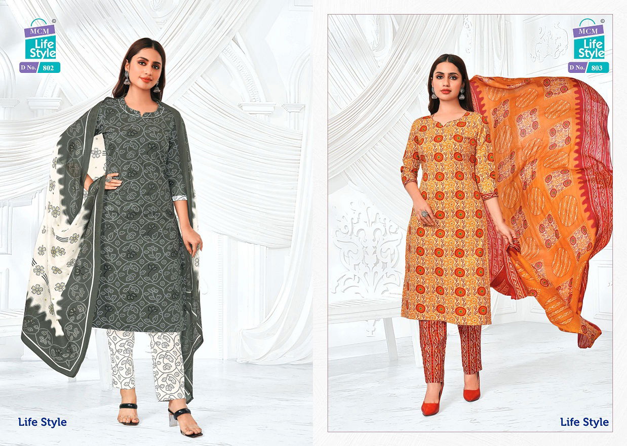 Lifestyle Vol 8 By Mcm Printed Cotton Dress Material Wholesale Price In Surat
